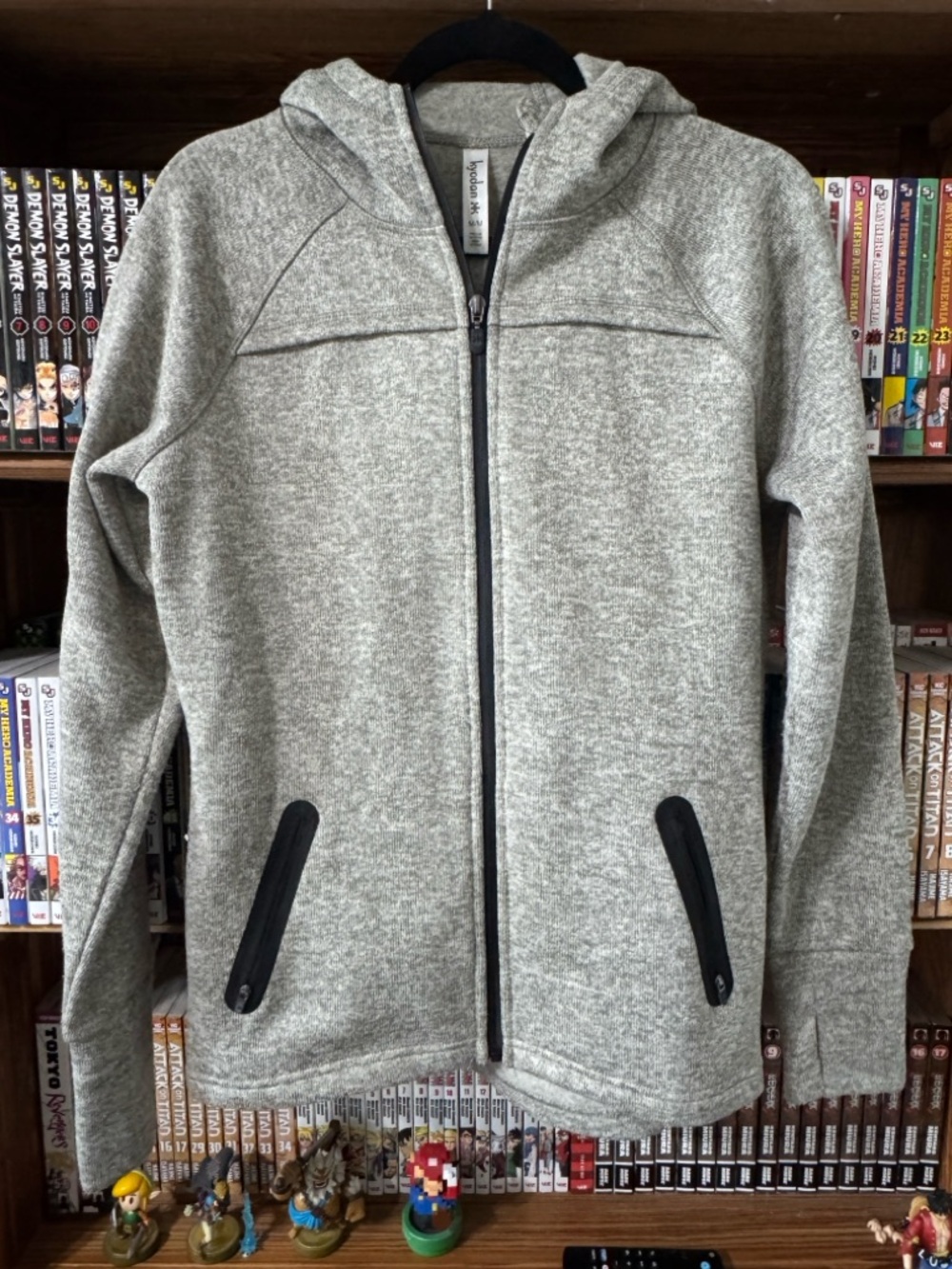 Kyodan Light Heather Gray Zip-Front Hoodie